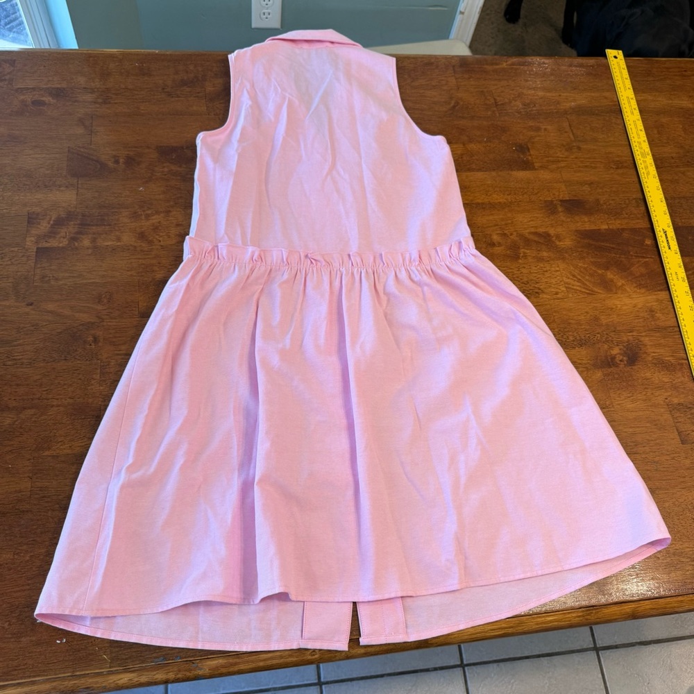 Tuckernuck Oxford Sleeveless Royal Shirt Dress light pink Womens size small - Picture 7 of 7